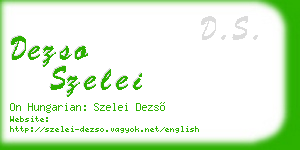 dezso szelei business card